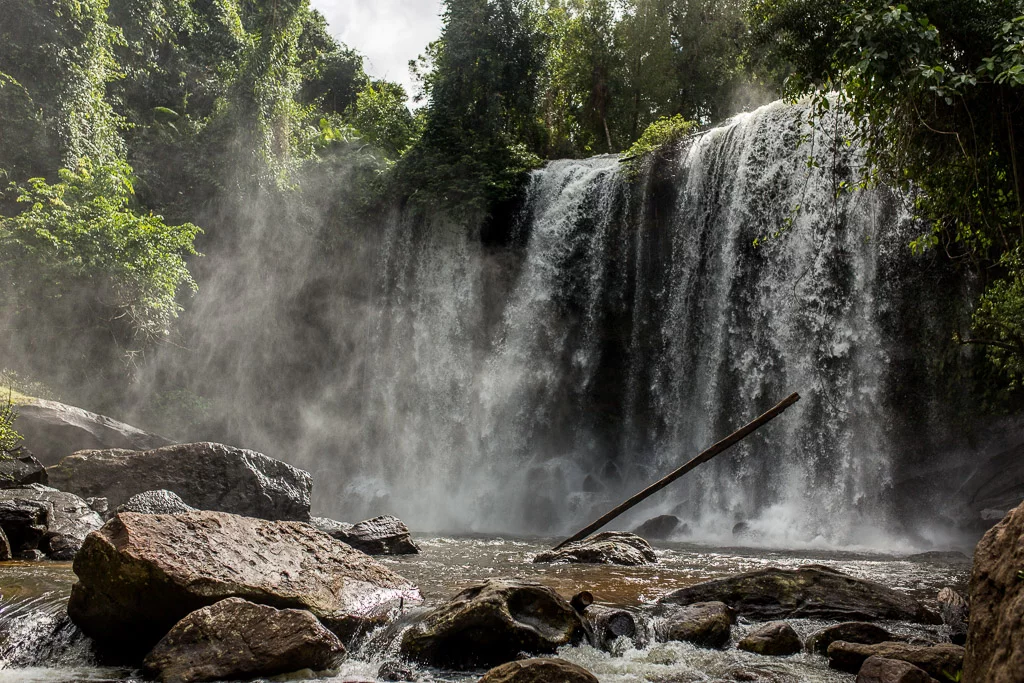 The waterfalls are one of the most extraordinary features of Phnom Kulen National Park
