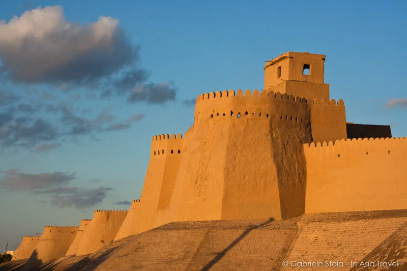 Khiva, the ancient fortress of Kunya Ark, one of the most impressive places of interest to see in Uzbekistan