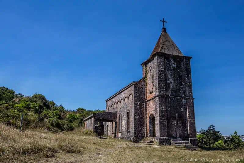 An abandoned Catholic church in the Preah Monivong Bokor National Park